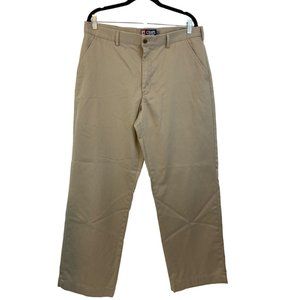 Chaps Pants Size W36 L30 Mens Causal Khaki Beige 100% Cotton